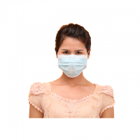 Disposable non woven printing mouth-muffle face mask with round earloop