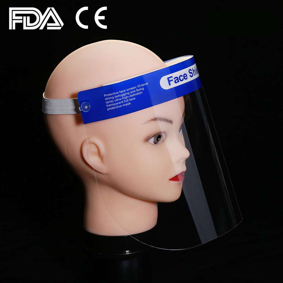 Disposable Clear Plastic Transparent Protective Face Shield Mask Wholesale